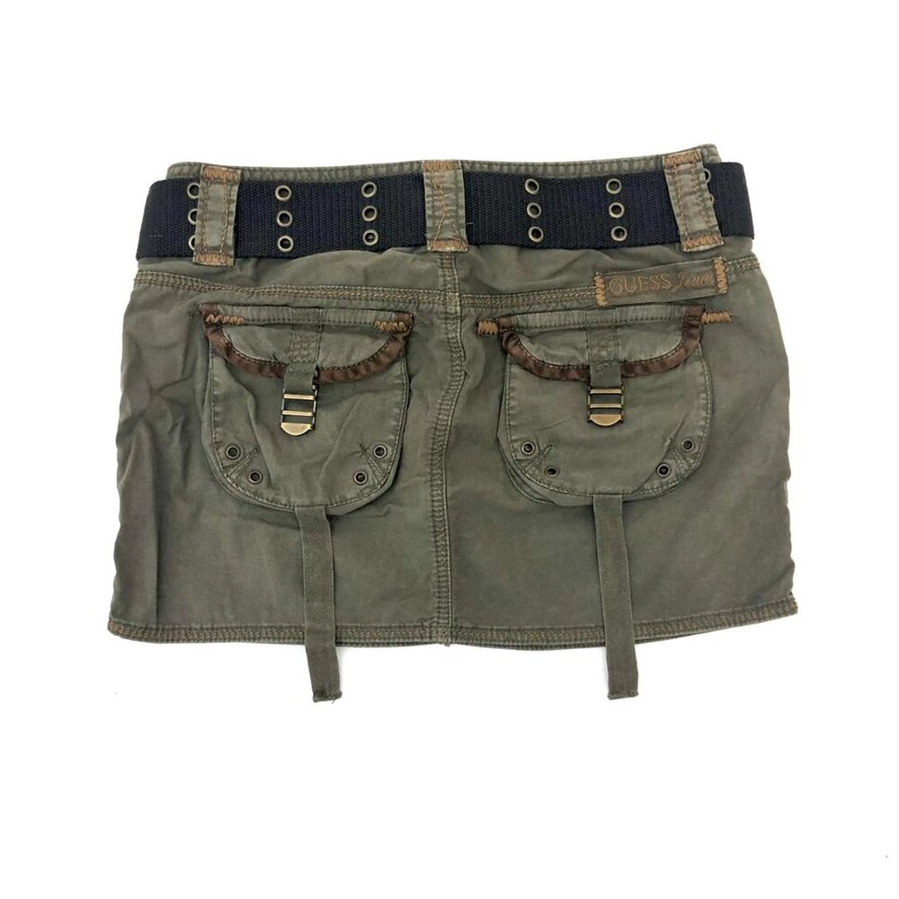 Guess Olive Green Cargo Grunge Miniskirt - Picture 2 of 12